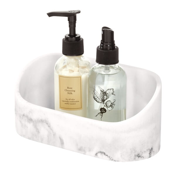 iDesign Dakota Vanity Organizer, White Marble