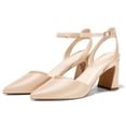 thumbnail image 3 of Women  Closed Toe Heels Chunky Block Heel Ankle Strap Pumps Slingback Heeled Sandals, 3 of 3