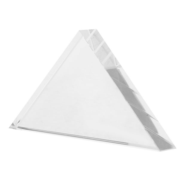Prisma triangular de cristal óptico, prisma triple transparente para efectos fotográficos, enseñanza de física, espectro de luz y óptica
