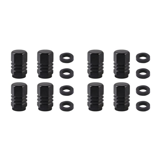 Riwesomey Paquete de 4 tapones antipolvo para neumáticos de coche, cubierta protectora extraíble para motocicleta con cojín negro Negro 2piezas Riwesomey CBP449087