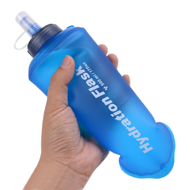 Soft water bottle hand-held drinking water bag hand-held water bottle TPU soft water bag sports running and cycling small water bottle