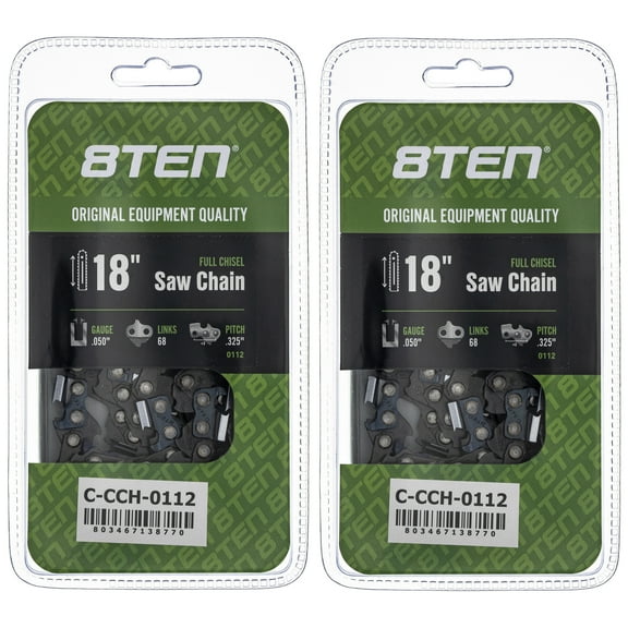 Full Chisel Chainsaw Chain 18 inch .050 .325 68DL for Echo Stihl Red Max 2 Pack 810-CCC2334H