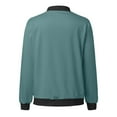 thumbnail image 4 of Women Fashion Floral Print Round Neck Casual Loose Long Sleeve Coat Cardigan Top Netted Cardigan Sweater Button up And Cardigans for Women Tan Sweater Women Cardigan Shaker Zip Front Cardigan Warm, 4 of 4
