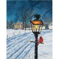 thumbnail image 3 of Redding, James 12x14 Black Modern Framed Museum Art Print Titled - Winterberry Lamppost, 3 of 5