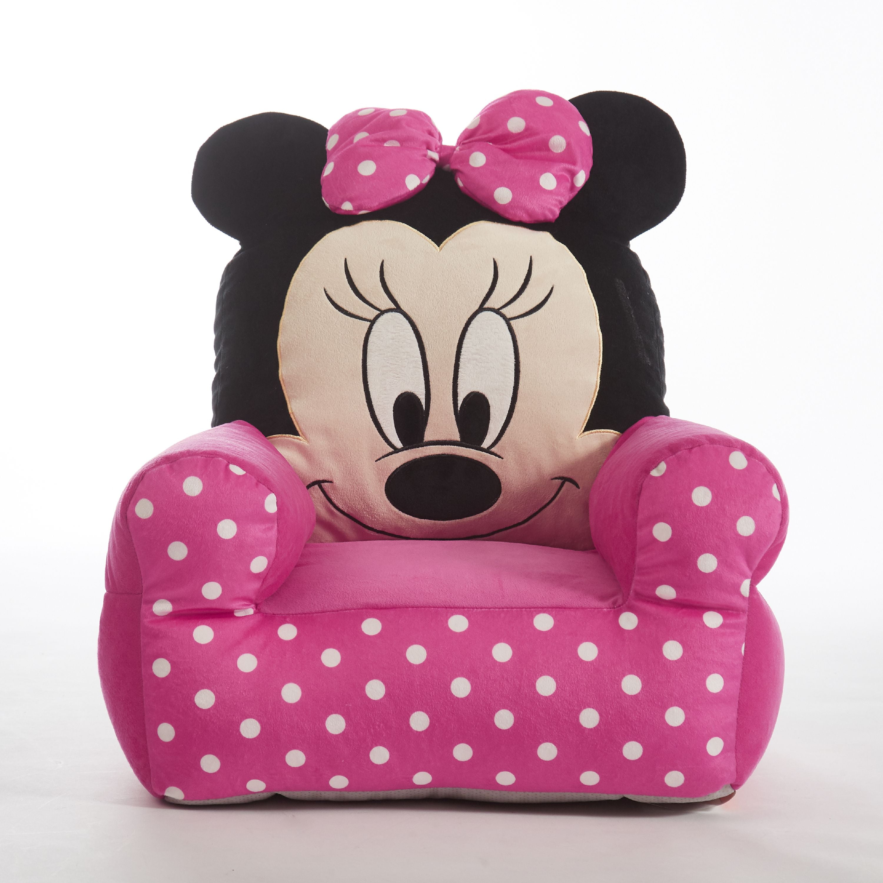 Minnie Mouse Plush Bean Bag Sofa Chair, Minnie Mouse Upholstered Chair With Ottoman Storage