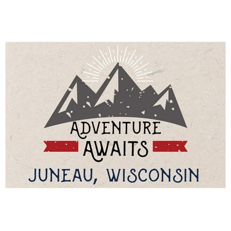 

Juneau Wisconsin Souvenir 2x3 Inch Fridge Magnet Adventure Awaits Design