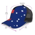 thumbnail image 2 of Men Women Australian Flag With Aboriginal Flag Adjustable Trucker Hat Lightweight Mesh Back Baseball Cap One Size, 2 of 5