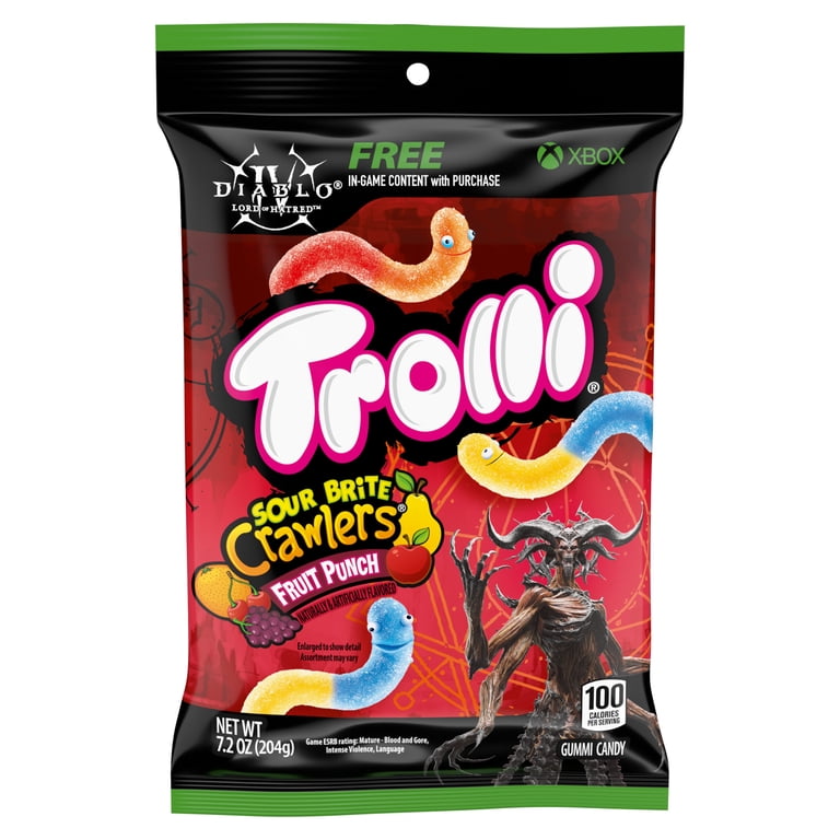 Trolli, Sour Brite Crawlers Candy, 7.2 oz, Fruit Punch - Walmart.com