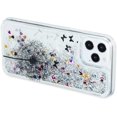 thumbnail image 4 of Funda para iPhone 12 (6,1 pulgadas), TPU suave transparente, diseño elegante con corazones, purpurina, arena movediza brillante, funda líquida fluida, 4 of 5