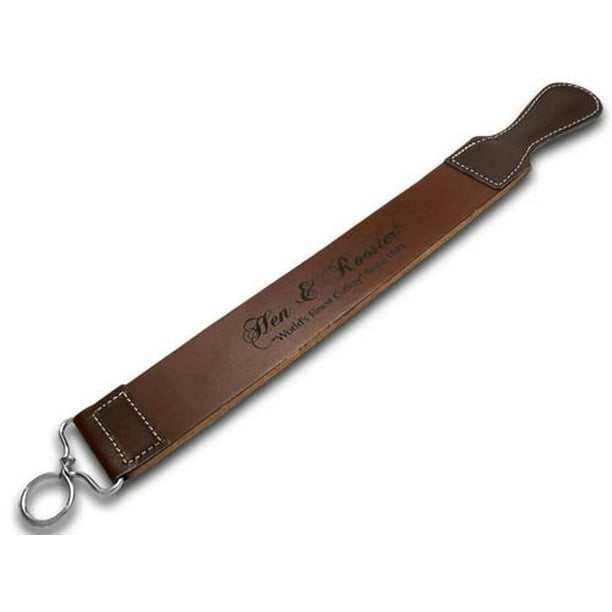 Hen Rooster Dark Brown Leather Razor Strap for Straight Razors Hen Rooster Dark Brown Leather Razor Strap for Straight Razors
