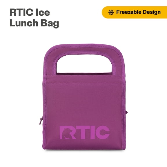 RTIC Insulated Lunch Bag, Soft-Sided Freezable & Collapsible Cooler, Berry Jam
