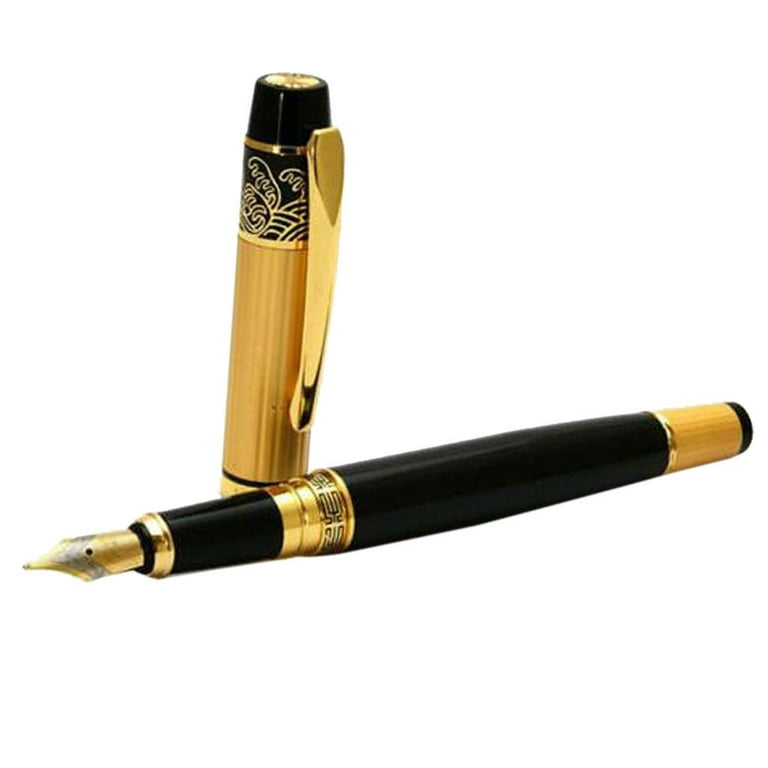 Luxury Metal 901 Fountain Pen Business Stationery Office Supplies Golden  Ink Pens New - AliExpress
