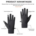 thumbnail image 2 of Guantes impermeables de felpa con pantalla táctil para ciclismo, cálidos, para mujer, 2 of 5
