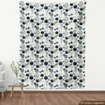 thumbnail image 4 of Ambesonne Marble Print Fabric by the Yard Upholstery, Stone Print Geometric, 5 Yards, White Dark Blue and Eggshell, 4 of 5