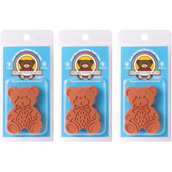 Brown Sugar Bear Original Brown Sugar Saver and Softener, Terracotta, Set of 3