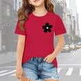 thumbnail image 2 of YM Toddler Tshirts Girls for 7-8 Years,Girls' Fashionable Casual Letter Print Short Sleeved T Shirt Top, 2 of 7