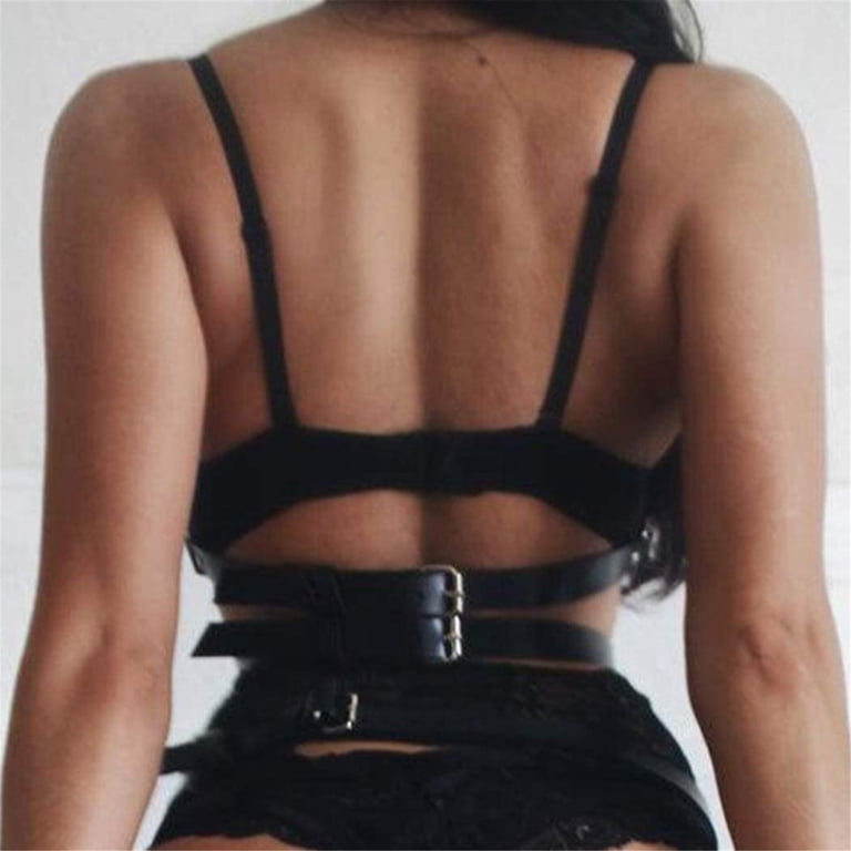 Walmart Punk Leather Harness Bra Body Chain, Waist Chains  display picture 1