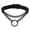 Black, variant on Goth Choker Necklace Faux Leather Gothic Choker Adjustable Metal O-Ring Chain Collar Cool Punk Emo Jewelry for Women Men