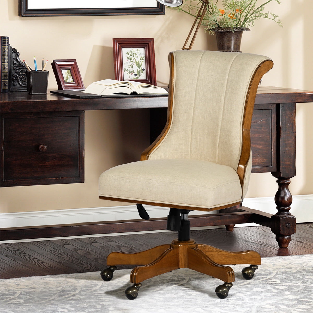 FurnitureR Fabric Upholstery Office Chair | Walmart Canada
