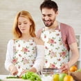 thumbnail image 3 of Pioneer Flower Floral Print Pattern Apron for Women and Men, Cotton Linen Waterproof with Pockets, Adjustable, 33x27 Inch for Kitchen, Gardening, BBQ, Salon, 3 of 6