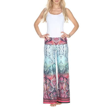 Women's Vintage Paisley Print Palazzo Pants - Walmart.com