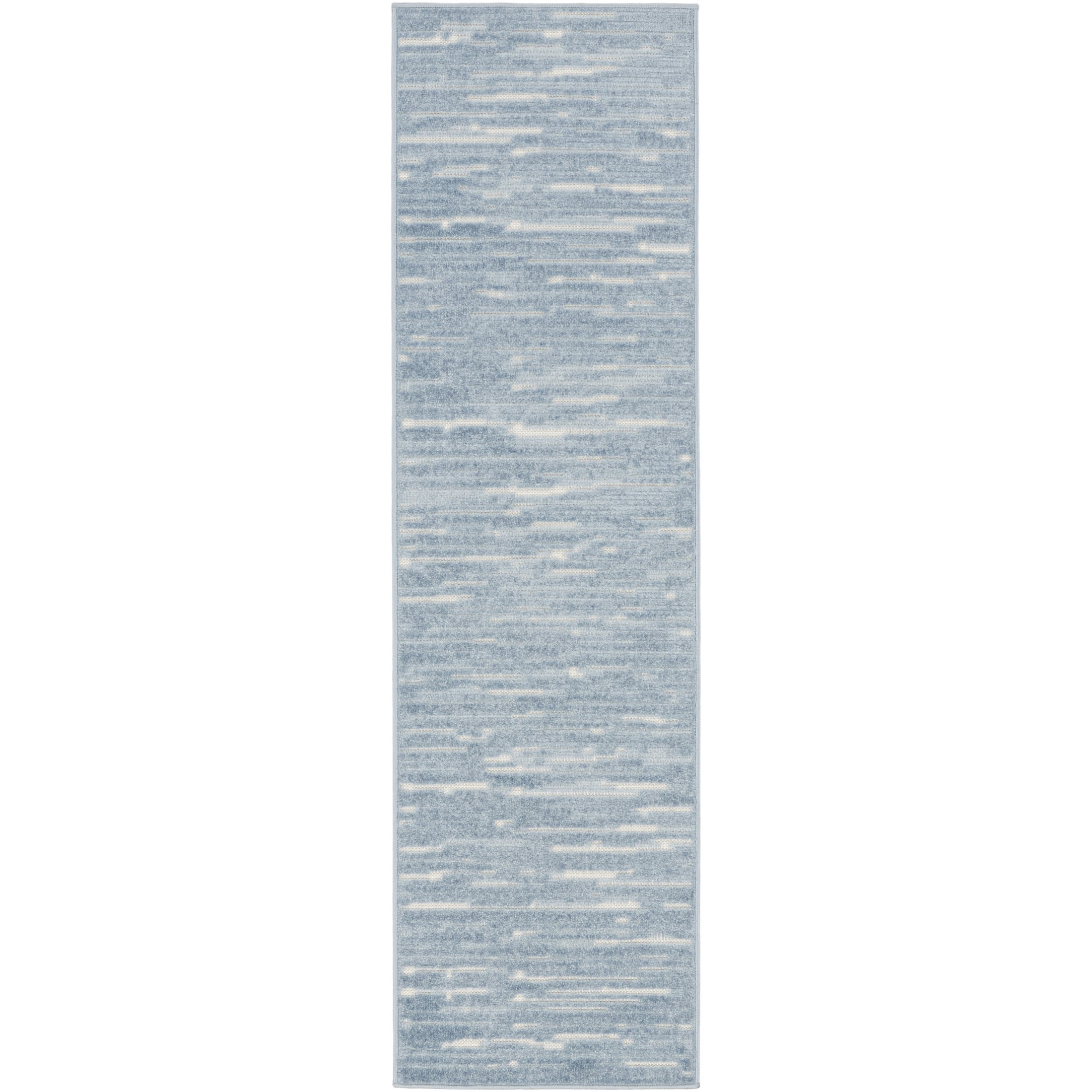 Nourison Care Free 2' x 6' Blue Modern Indoor Rug