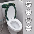 thumbnail image 4 of HELLHERO Butterfly Marble Texture Polyester Toilet Lid Covers Set & Washable Toilet Seat Cover & Elastic Edge for Modern Bathrooms Adjustable, 4 of 6