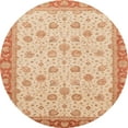 thumbnail image 1 of Ahgly Company Indoor Round Abstract Orange Abstract Area Rugs, 7' Round, 1 of 6