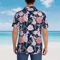 thumbnail image 3 of Lsque Rose Flowers pattern Hawaiian Shirt for Men, Unisex Summer Beach Casual Short Sleeve Button Down Shirts-XX-Large, 3 of 9