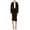 Black, variant on Women's Elegant 2-Piece Suit Set, Open Front Blazer and Pencil Skirt Workwear Outfit