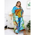 thumbnail image 7 of Edolynsa Women Long Caftan Plus Size Dress Beach Cover Ups Loose Kaftan Loungewear Casual mumu Dresses Resort Outfits, 7 of 7