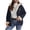 Navy, variant on wdsxpo Women's Winter Jackets Cute Printed Warm Sherpa Lined Coats Full Zip Up Hooded Sweatshirt Fashion Fleece Jackets Outerwear