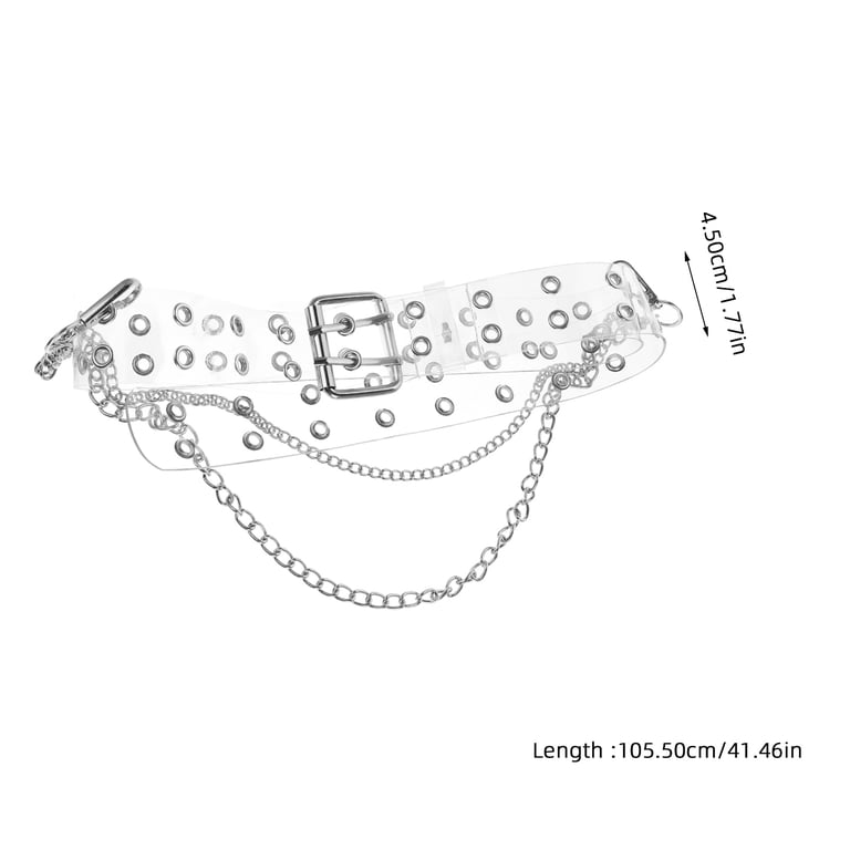 Transparent Double Chain Belt Waist Belt Accessories for  display picture 1
