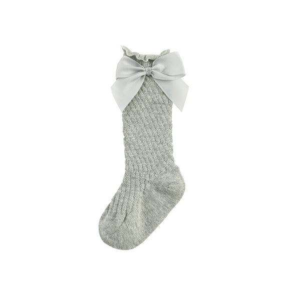 Gureui 0-5 Years Toddler Infant Baby Girls Socks, Cute Bowknot Decoration Soft Thin Middle-Length Sweet Socks