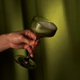 thumbnail image 5 of Viski Nouveau Champagne Coupe Glasses, Home Bar Gifts, 6.5oz Set of 2, Sage, 5 of 9