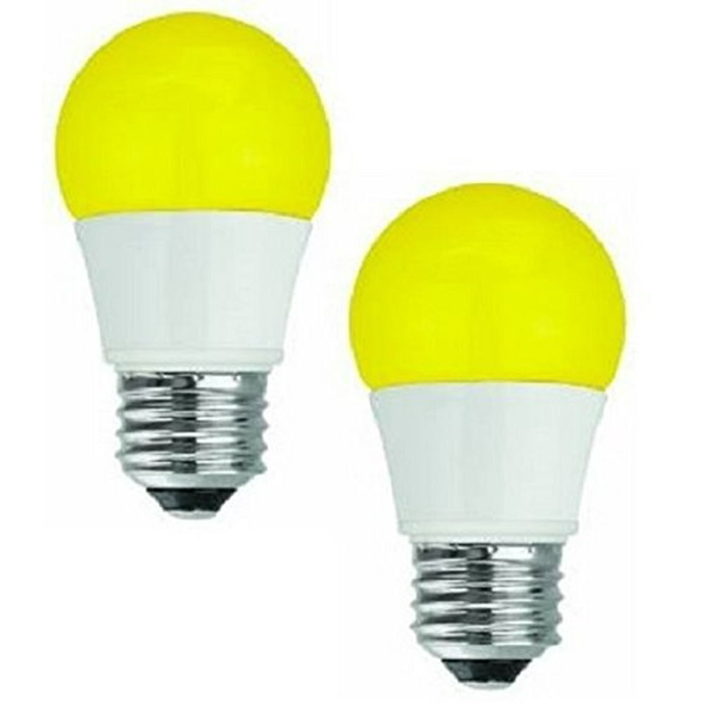 TCP 40W Equivalent LED Yellow Bug Light Bulbs, NonDimmable (2 Pack