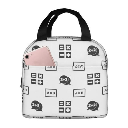 Insulated Lunch Bag for Women Men - Math algorithm Print Leakproof Cooler Lunch Box for Women Men  Lunch Tote Bags for Work School Picnic Travel