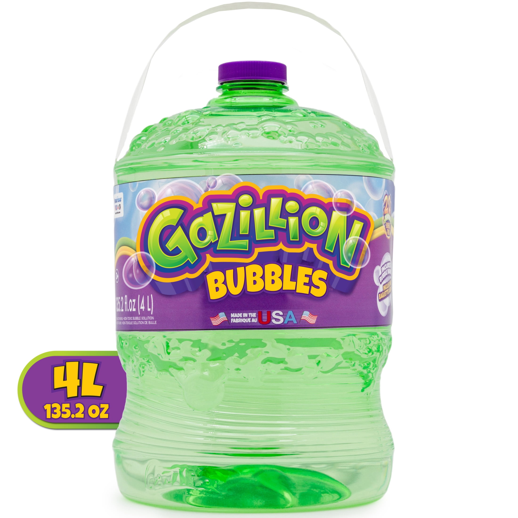 4 Liter, Gazillion Bubbles Premium Bubble Solution with Wand