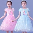 thumbnail image 2 of Vestido de princesa de nieve y hielo Aisha, vestido de manga corta para niñas, vestido de verano para niños Aisha, vestido de estilo extranjero, nuevo vestido de cumpleaños de verano 7T Gao Jinjia LED, 2 of 2