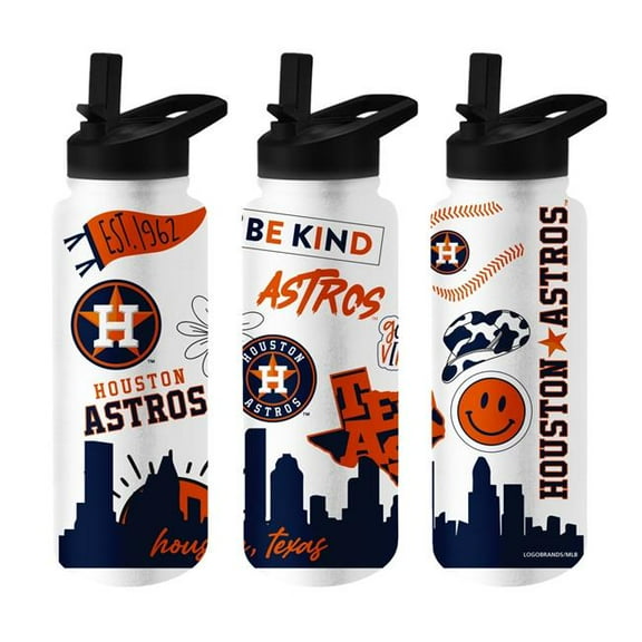Logo Brands 513-S34QB-63 Houston Astros 34 oz Native Quencher Bottle