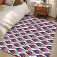 thumbnail image 4 of 3'x5' Area Rugs, Navy Blue Red Boat Indoor Outdoor Area Rug for Living Room Bedroom, Nautical Anchor Rudder Coastal Washable Bathroom Rugs Kitchen Floor Carpet Mats Home Decor Aesthetic, 4 of 8