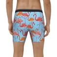 thumbnail image 4 of Salouo Flamingo Pattern Men's Boxer Briefs, Soft & Breathable Underwear Elastic Waistband Briefs for Men,1-Pack, 4 of 7