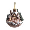 thumbnail image 2 of Barsme Snowy Christmas Cabin Christmas Hanging Ornament,Vintage Warm and Cozy Christmas House Hanging Ornament, Festive Tree Decoration For Bedroom Hallway Patio And Holiday Party Display, 2 of 5