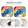 thumbnail image 5 of KLL Abstract Color Splash Windshield Sun Shade 2-Piece Foldable Car Front Window Sunshade for Most Sedans SUV Truck- Large, 5 of 5