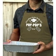 thumbnail image 3 of ThisWear Grilling Accessories Everything Better Off Pop-Pops Grill Two Pocket Apron Military Green, 3 of 7