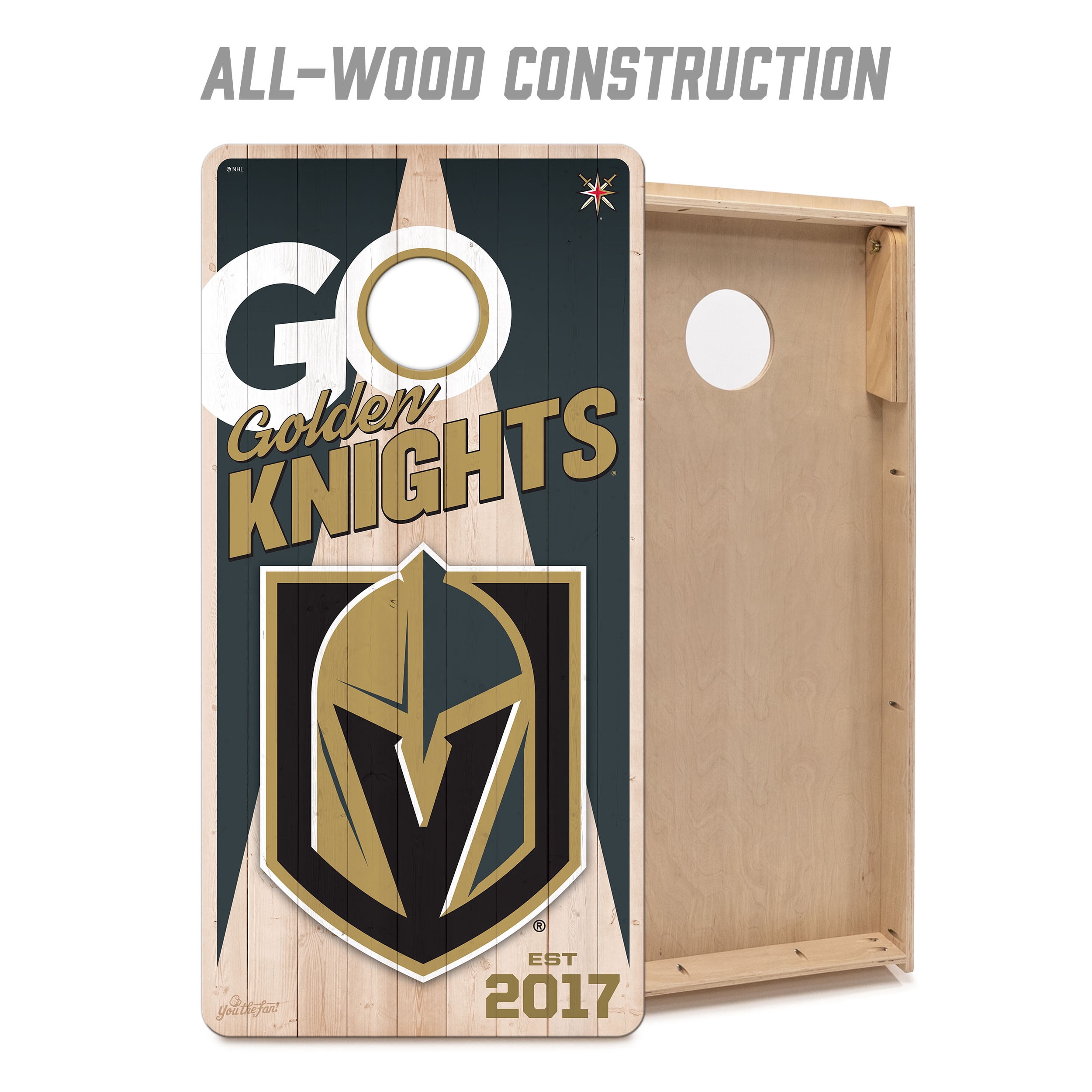 YouTheFan NHLVegas Golden Knights 2' x 4' Cornhole Game