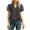 Black, variant on ZQUUVOU Women's T-Shirts Printed Casual V-Neck Ruffle Short Sleeve Tops (Black,M)