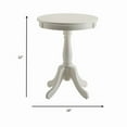 thumbnail image 2 of Cottage White Wood Pedestal Side or End Table, 2 of 5