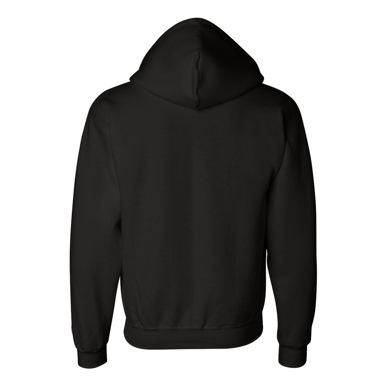 Men's Double Dry Action Fleece Full Zip Hood, Black - XL