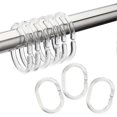 thumbnail image 1 of Plastic Shower Curtain Rings Hooks, Shower Curtain Hooks Rings, 36 Pcs Shower Hooks For Shower Curtain, C Shaped Shower Rings For Curtain, 1 of 5